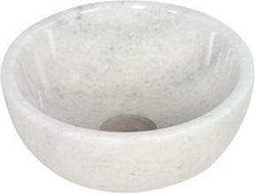 Plieger mini rund håndvask - 26x26x12cm - marmor hvid