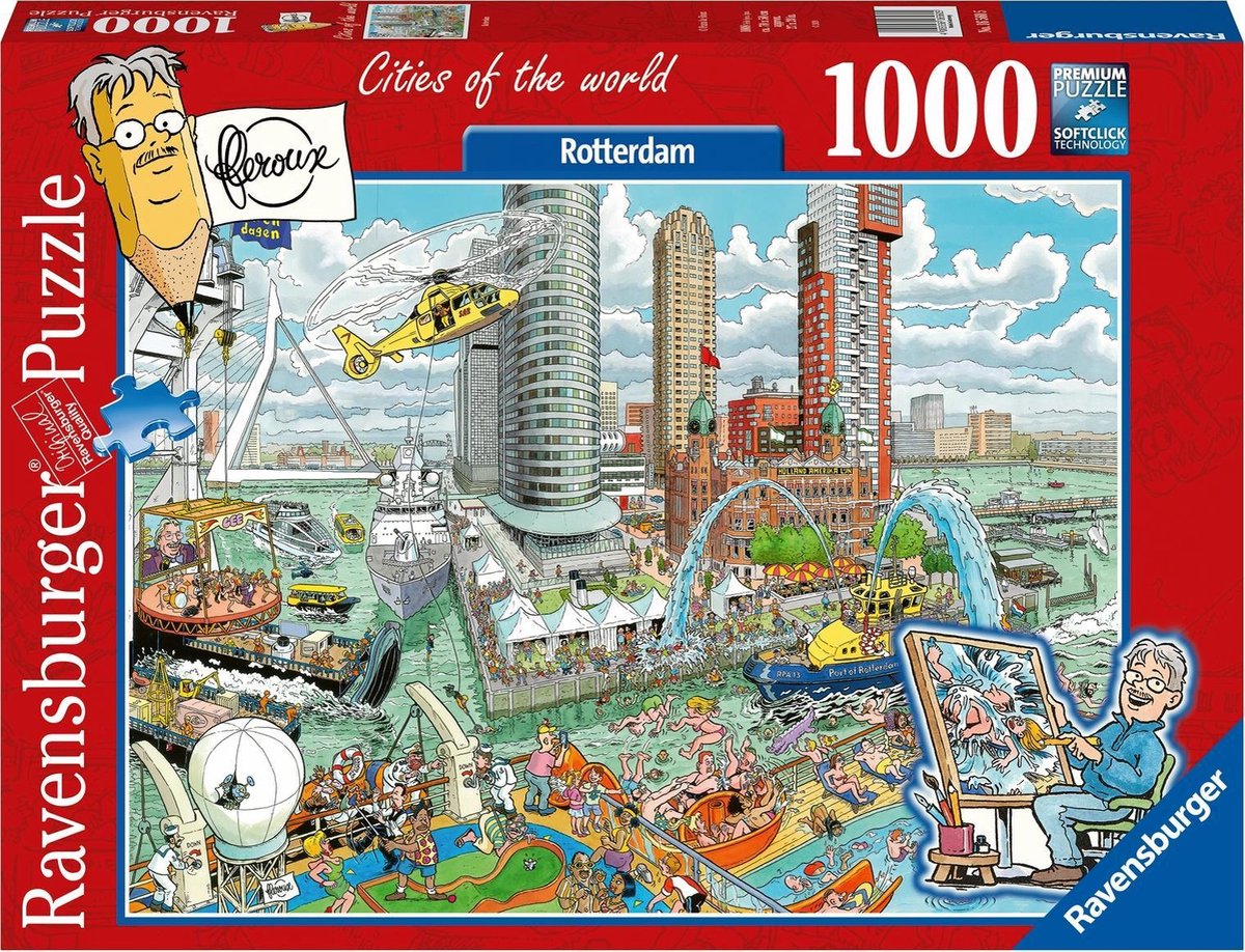 Ravensburger puslespil Fleroux Rotterdam 1000 brikker