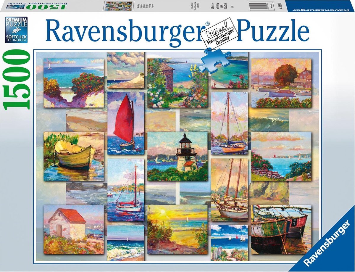 Ravensburger puslespil kyst collage - puslespil - 1500 brikker