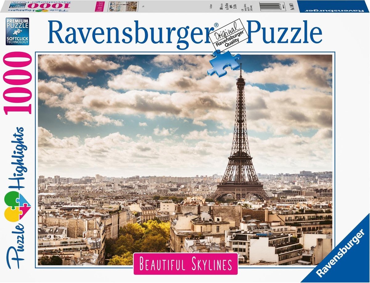 Ravensburger puslespil paris - puslespil - 1000 brikker