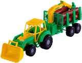 Cavallino junior traktor med kran trailer og træ, 46 cm