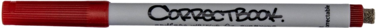 Correctbook pen - fineliner rød - 0,6 mm - til sletbar notesbog