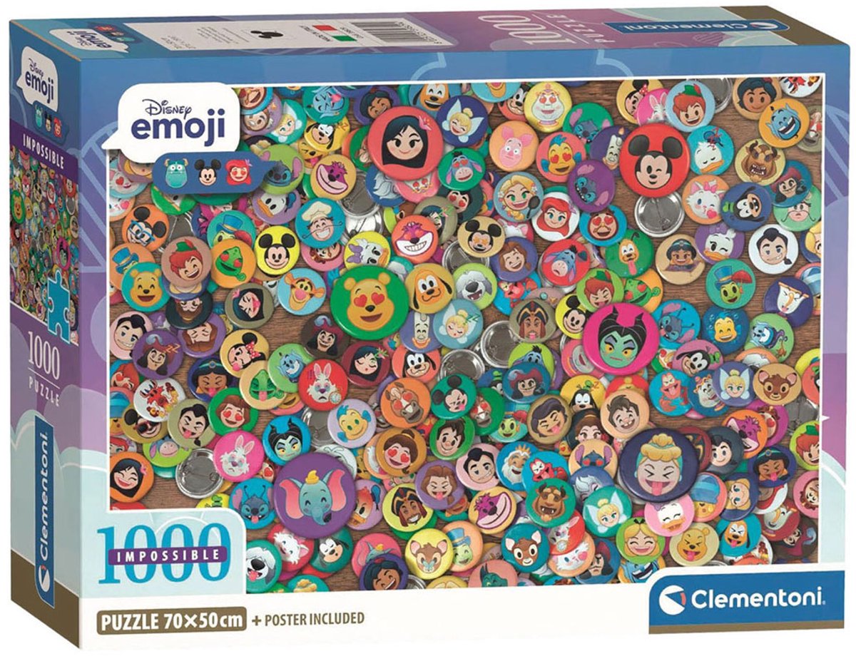 Clementoni umuligt puslespil disney - 1000 stk.