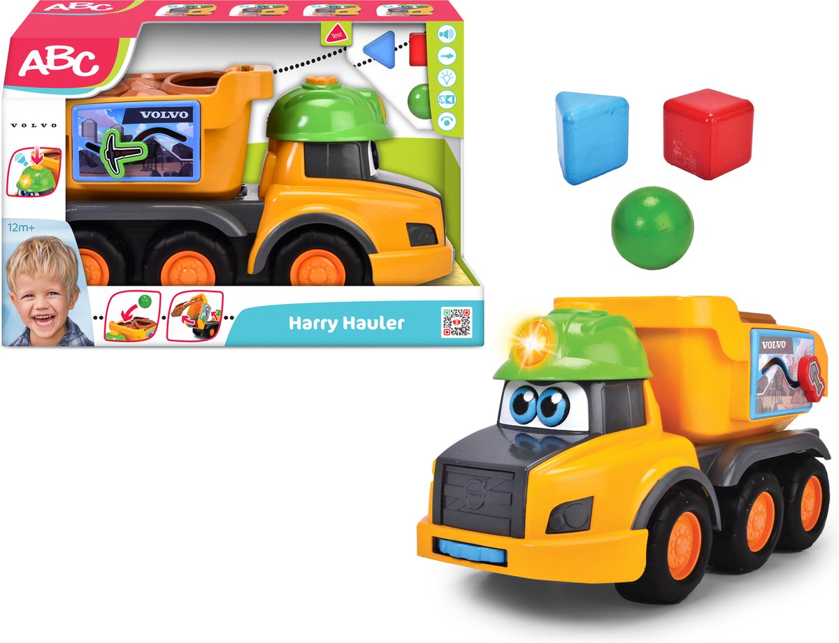 Dickie simba - abc - harry hauler - formsorteringskøretøj - blokke - lastbil - volvo - rangle