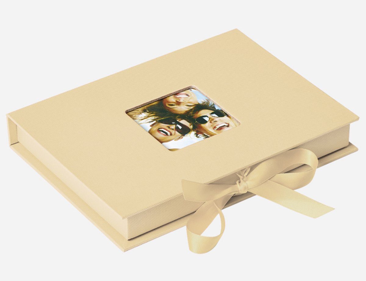 Walther fb-112-h fun - fotoopbevaringsboks - størrelse 20 x 15 x 3 cm - 70 billeder 13 x 18 cm - creme
