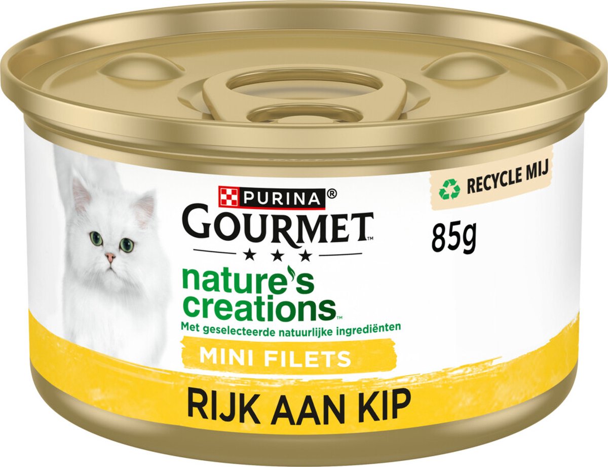 Gourmetnaturens kreationer - 24 x 85 g - kylling - våd kattefoder