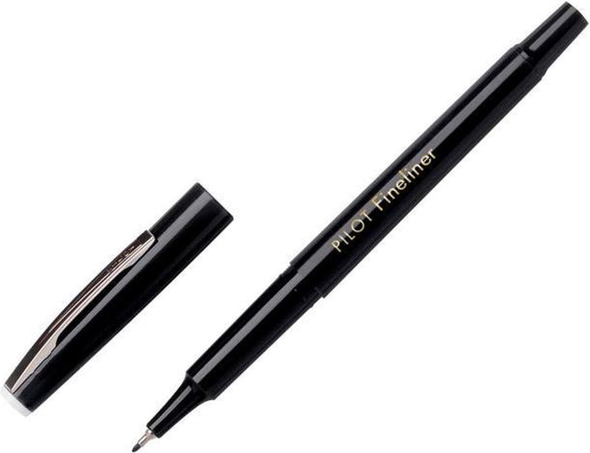 Pilot fineliner sw-ppf sort 0,4mm - 12 stk