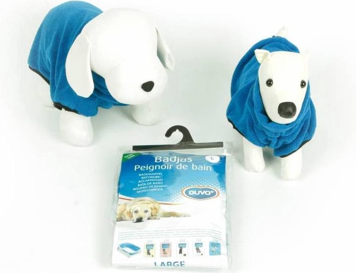 Duvo + hundebadekåbe - blå - 40cm