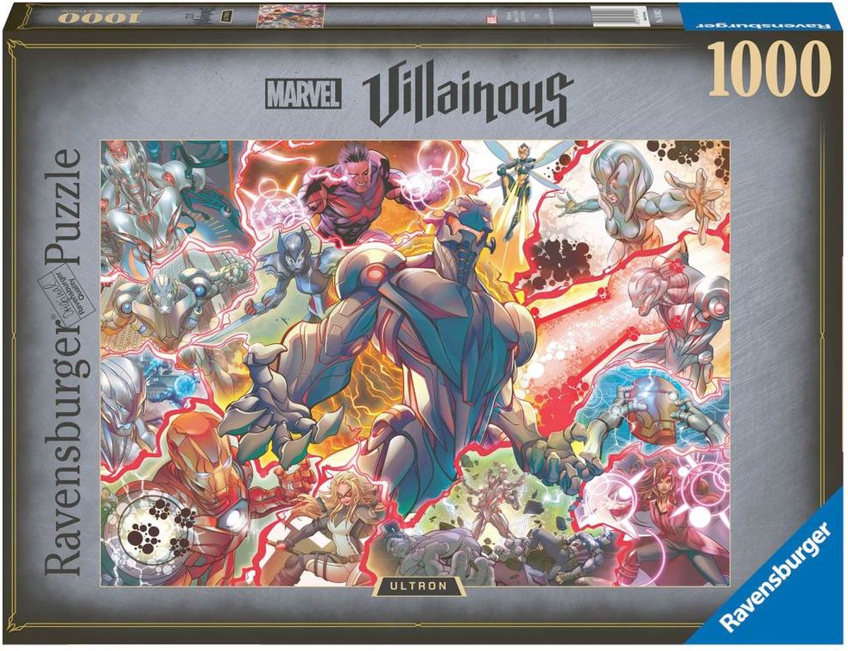 Ravensburger puslespil marvel villainous ultron - puslespil - 1000 brikker