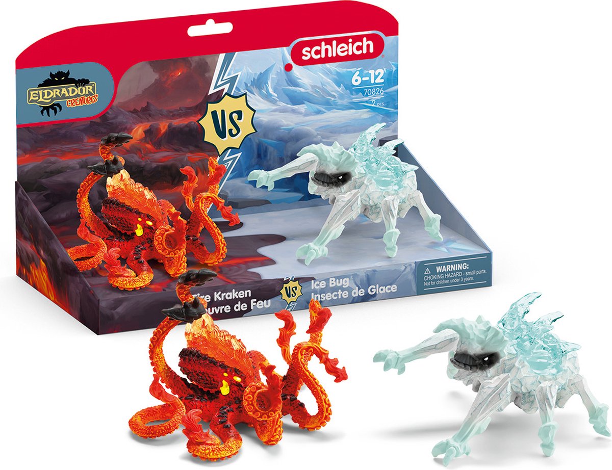 Schleich eldrador skabninger isbille versus brand blæksprutte - 70826