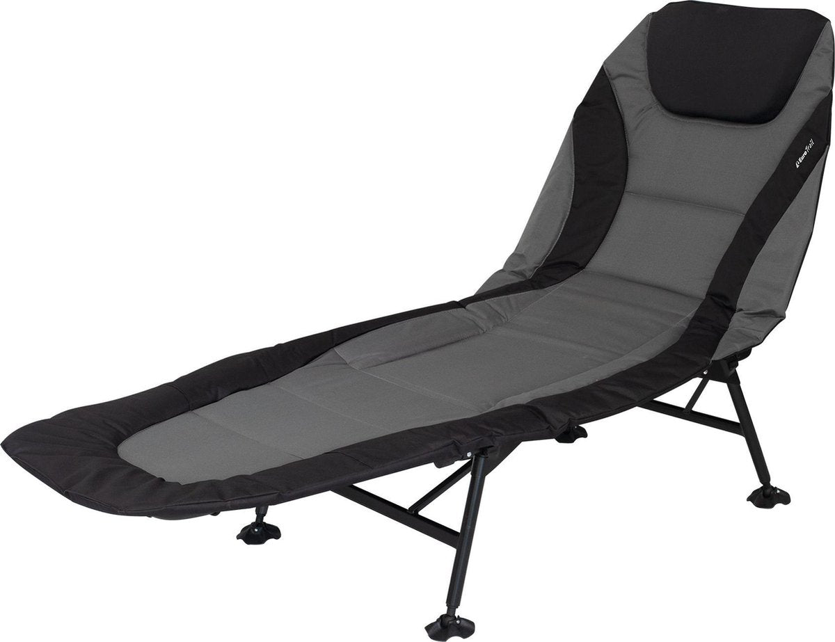 liggestol Royal 200 x 75 cm polyester antracit sort