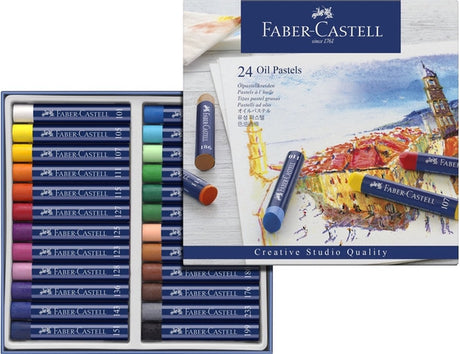 Faber-castell oliepastel - kreativt studie - 24 stykker - fc-127024