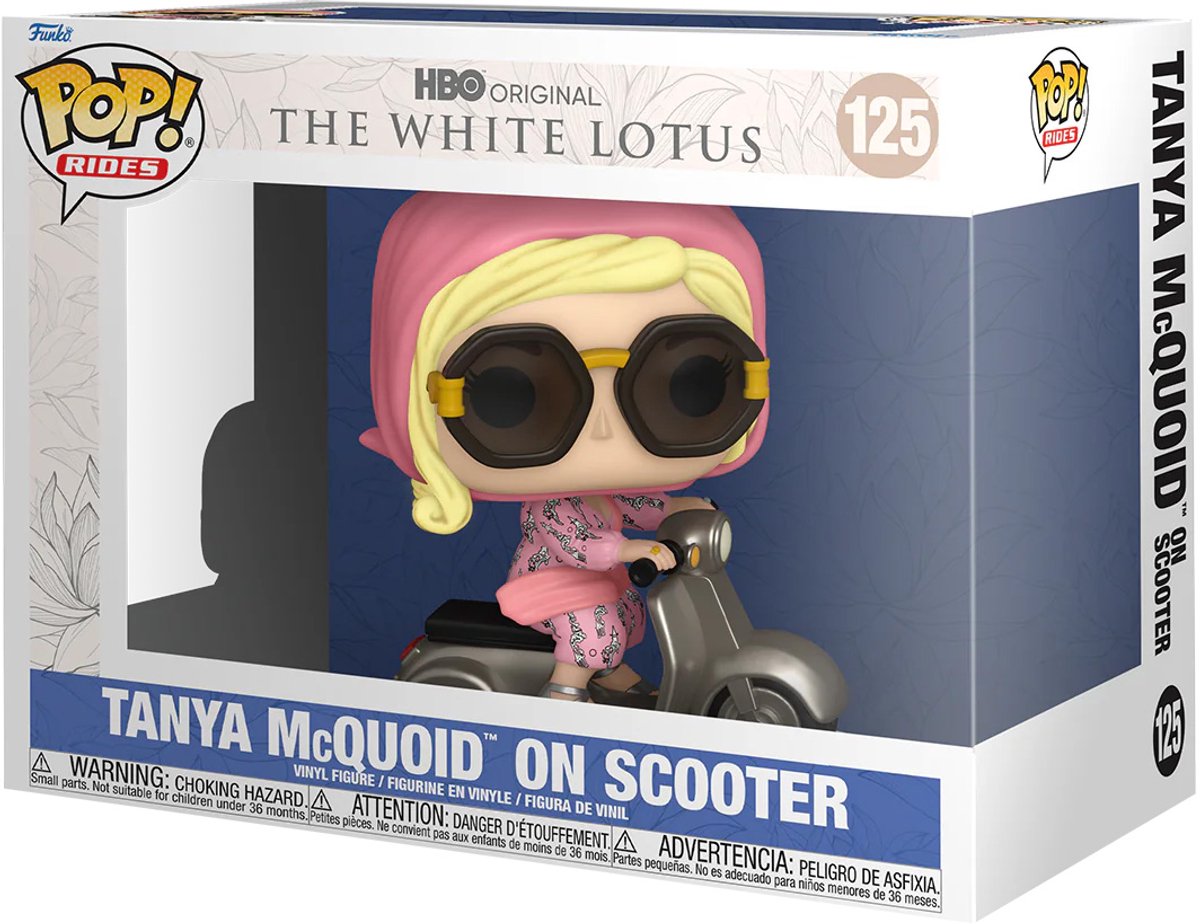 Funko den hvide lotuspop! kører vinyl figur tanya på scooter 15 cm pop! figur
