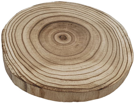 Playwood dekoration træskive paulownia træ brændt, ø 20cm
