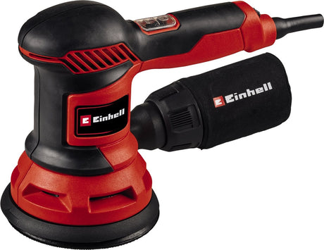Einhell elektrisk excentersliber tc-rs 425 e - 425 w - slibeflade: ø 125 mm - elektronisk hastighedskontrol - inkl. 3x slibeplader