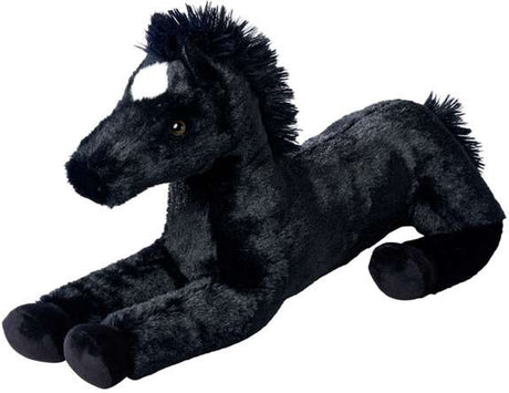 Simba toys plush liggend paard - zwart pluche knuffel van 60 cm
