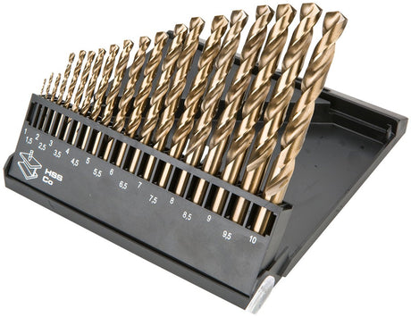 Grafit-serien - hss-co metalborsæt - 19 stykker - 1,0-10,0 mm - 5% kobolt