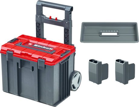Einhell e-case l systemtaske - max. bæreevne: 120 kg - universel opbevaring og transport af tilbehør og værktøj - med hjul - stabelbar - kan tilsluttes