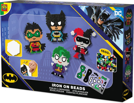 Ses creative - beedz art - dc batman figurer - strygeperler - 1600 stk. med bundplader og strygeplader - fra 5 år