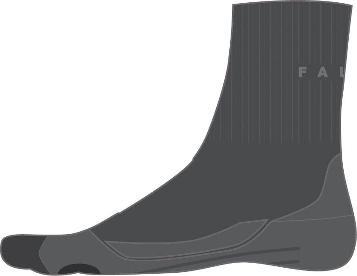Falke tk2 kort anti-blister tykt uld funktionsmateriale gåstrømper kvinder grå - str. 35-36