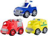 Playgo biobaserede udrykningsbiler - 3 stk.