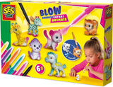 Ses blow airbrush penne - safari dyr, 6 stk.