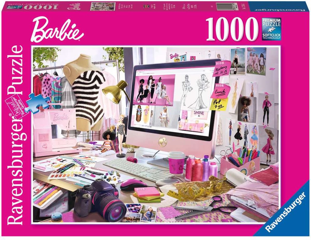 Ravensburger puslespil barbie, modeikon - puslespil - 1000 brikker