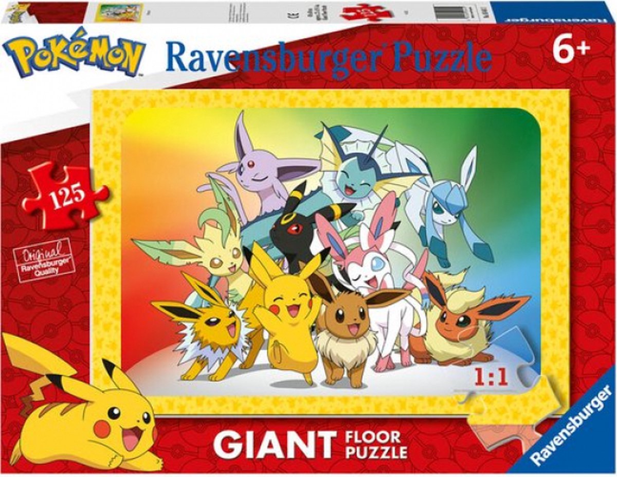 Ravensburger puslespil pokemon 125 brikker 69x49 cm