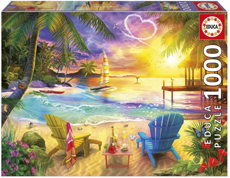 Educa - love beach - puslespil - 1000 brikker - puslespil