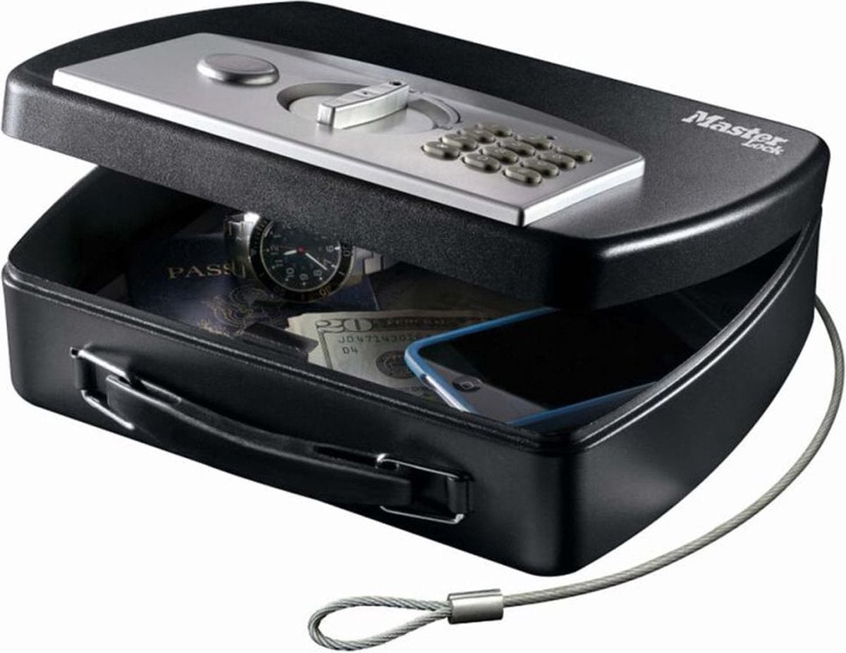 Masterlock master lock digital bærbar pengeskab med kabel