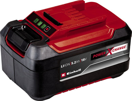 Einhell 5,2 ah plus batteri - power x-change - 18 v li-ion - max. effekt: 1260 w - aktivt batteristyringssystem - plus teknologi: mere strøm