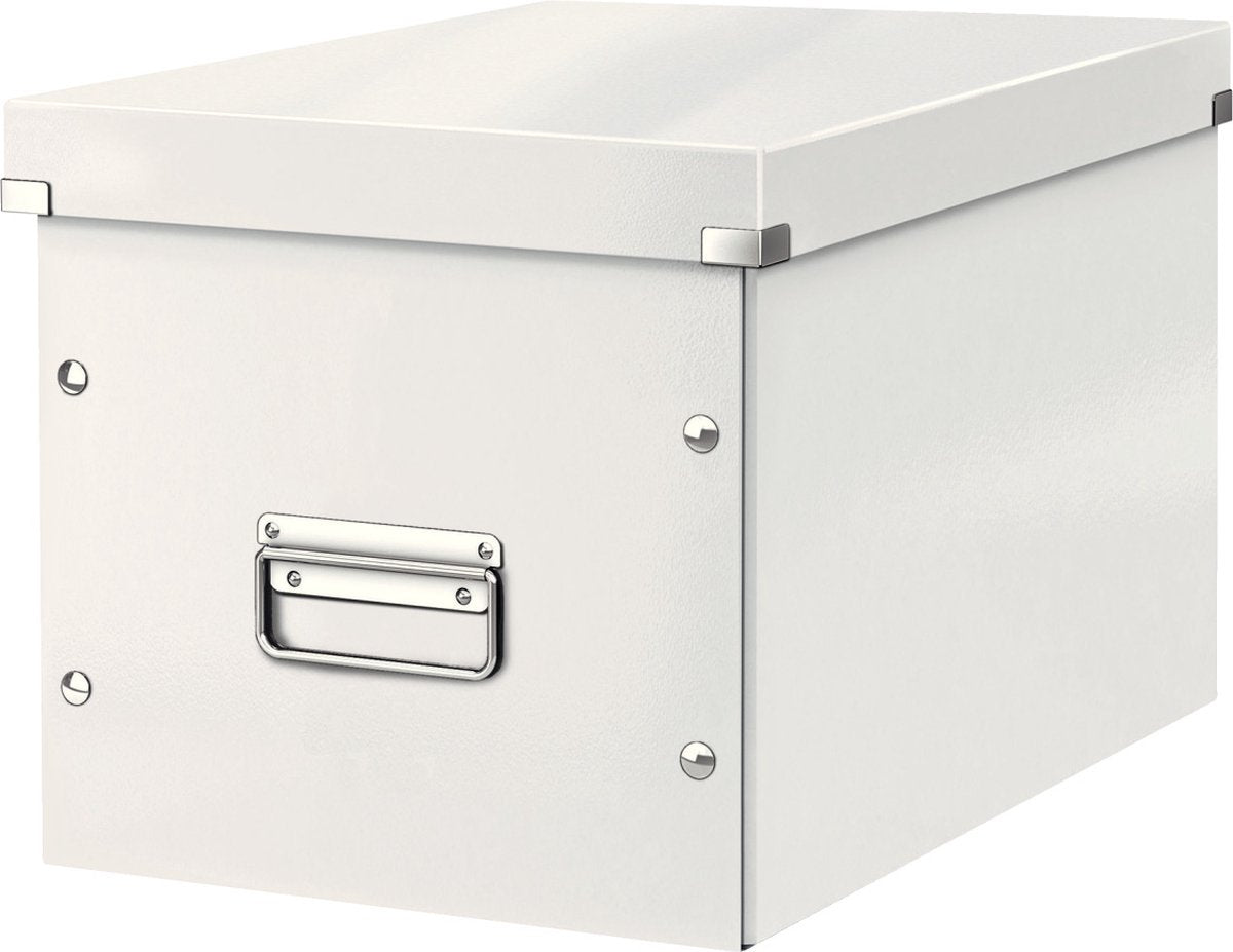 Leitz wow click store kube stor opbevaringsboks - 80 % genbrugspap - 32 x 31 x 36 cm (BxHxD) - hvid
