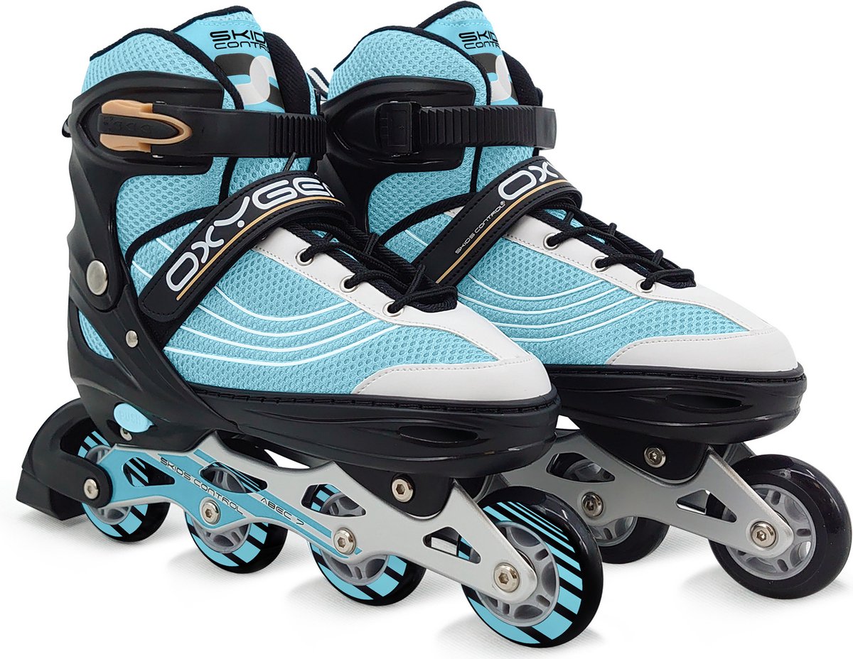 Skid control - Oxygen inline skates semi-blød støvle justerbar blå størrelse 38-41