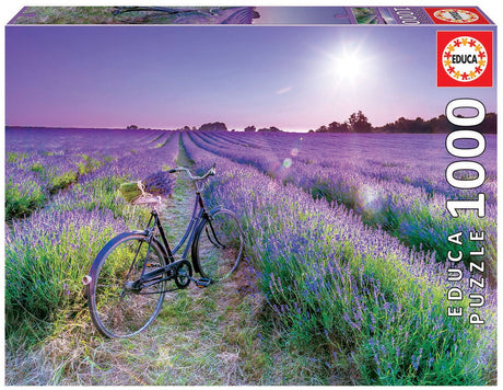 Educa puslespil cykel lavendel felt 1000 brikker til voksne.