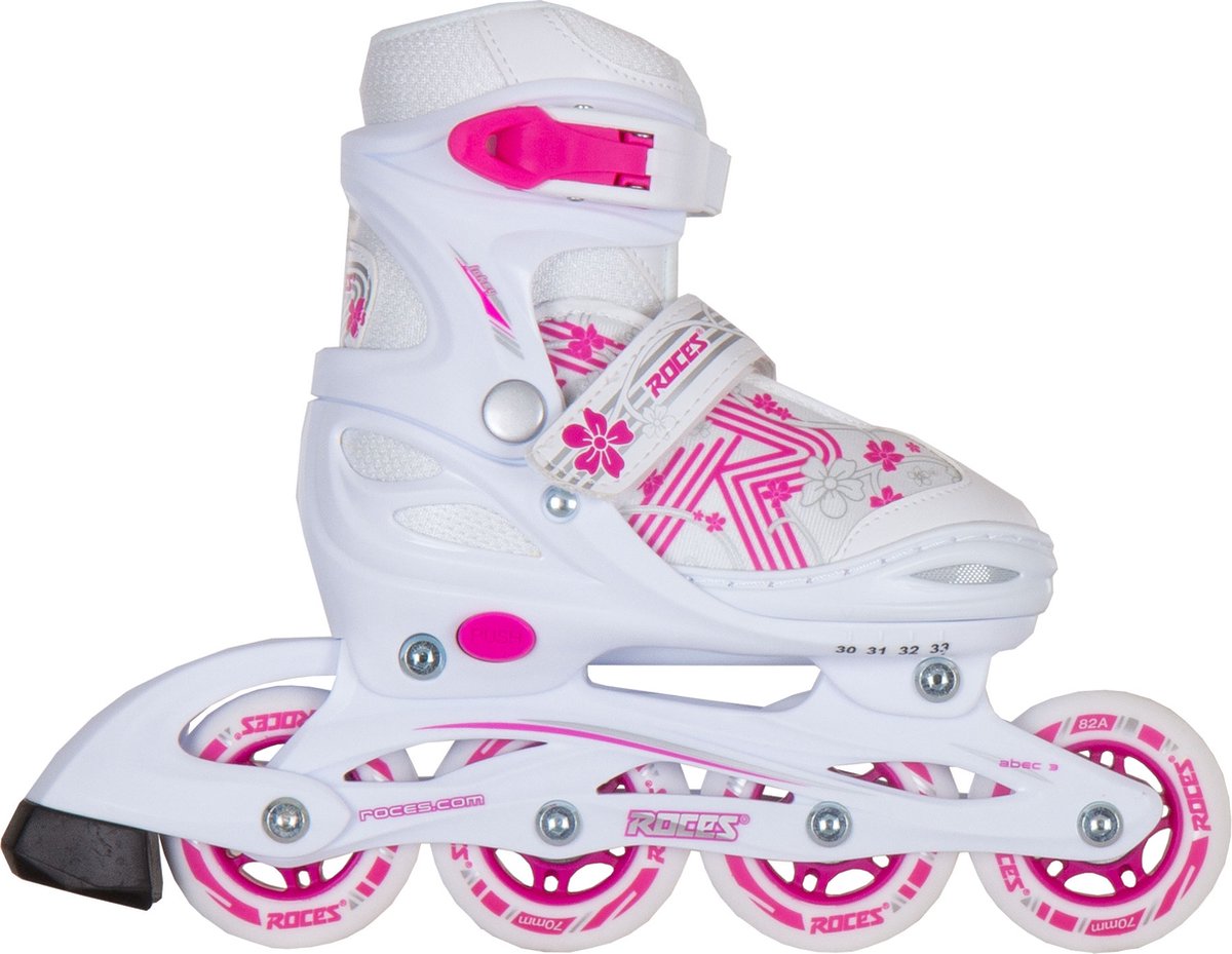 inline skates Jokey 3.0 blød støvle 82A hvid pink str. 38-41