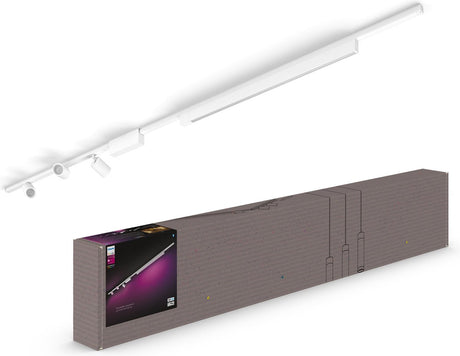 Philips hue perifo loftskinnebelysning - hvidt og farvet lys - 3-spots - 1 lysbjælke - hvid - basissæt