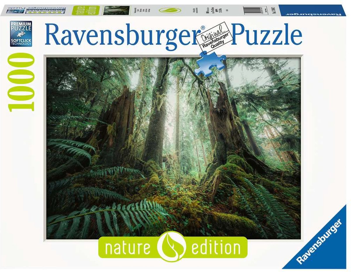 Ravensburger puslespil i skoven - puslespil - 1000 brikker