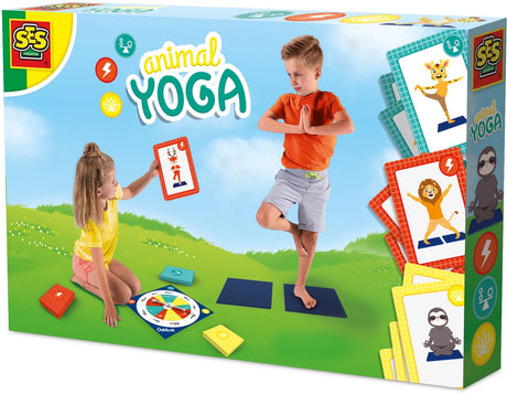 Ses creative ses - dyreyoga - yoga for børn - inklusive yogamåtter, spinnerboard og 27 børneyogakort