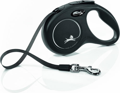 Flexi products retractable line new classic dæk sort s 5 meter op til 15kg