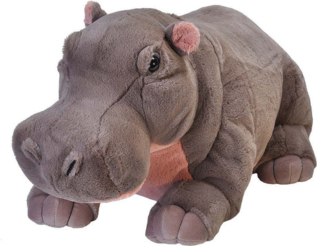 Wild republic living earth serie - krammedyr flodhest - plys - tøjdyr - 76 cm - vilde dyr