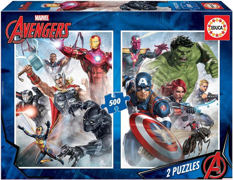 Marvel mani - 2 x 500 brikker puslespil