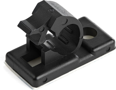 Startech .com 100 selvklæbende kabelstyringsclips, 5,5 mm, sort, netværks-ethernet bordcomputer kabelstyring, selvklæbende kabelholdere, selvklæbende klemme, nylon, ul 94v-2 brandklassificering