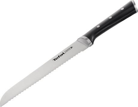 Tefal ice force brødkniv - 20 cm - rustfrit stål - ergonomisk håndtag - til brød og kager