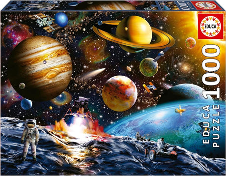 Educa - 1000 brikker - asteroidemission - rum - univers - planeter - puslespil