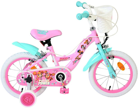 Volare paw patrol børnecykel - piger - 14 tommer - pink - to håndbremser