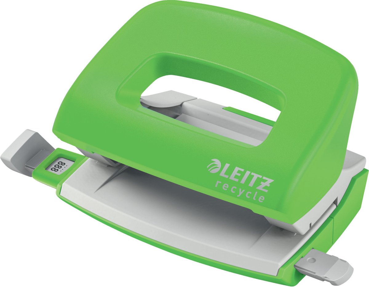 Leitz nexxt genbrugs mini hulstanser - stanser op til 10 ark - grøn