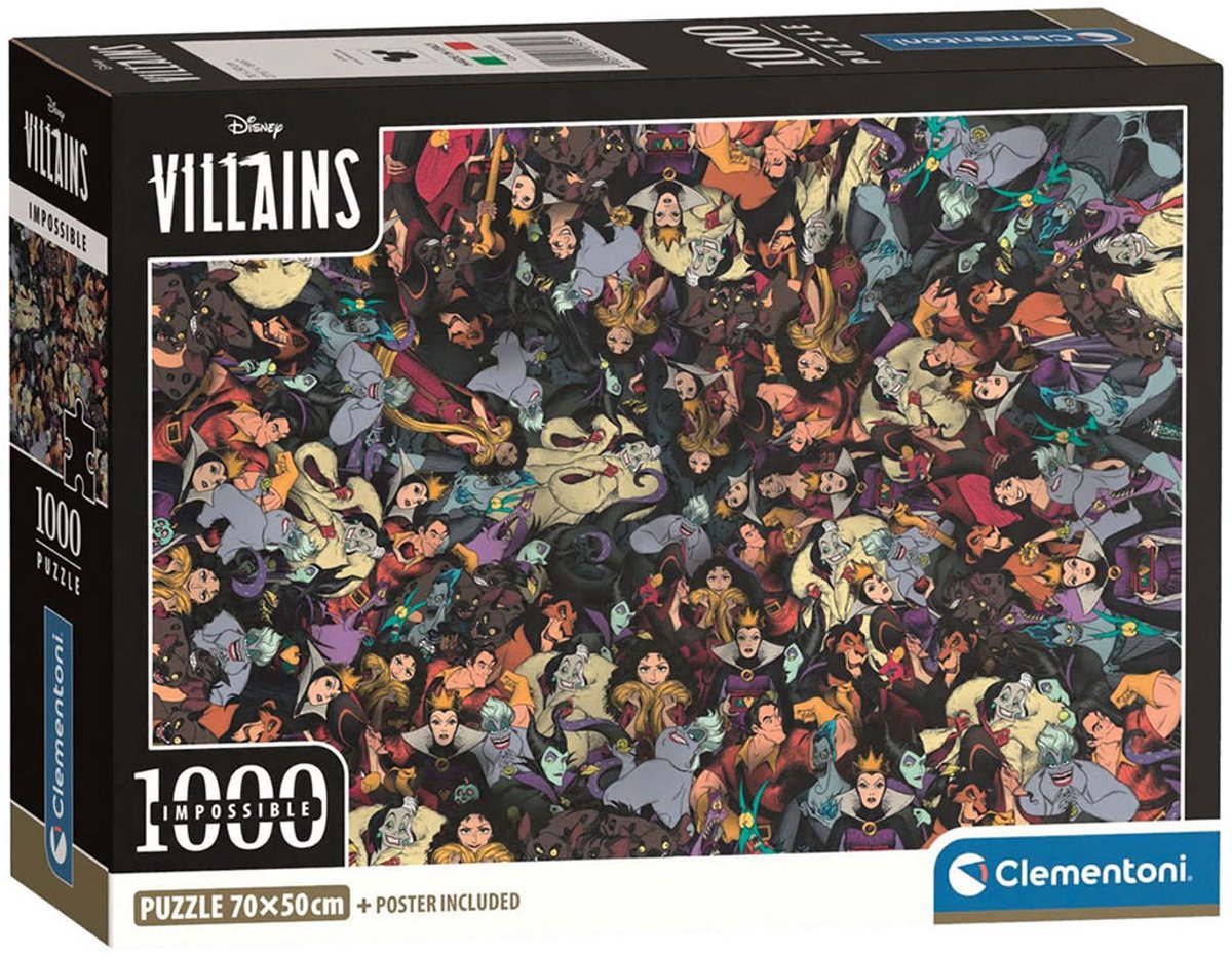 Clementoni Disney Impossible Les Méchants (Les Vilains) 1000 stk.