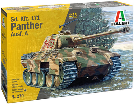 Italeri modelsæt militærkøretøjer - 0270 sd.kfz. 171 panter ausf. en plastik - 1:35 - modelfremstilling