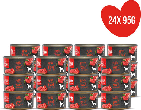 Rosewood best for your friend - honden natvoer - rund - gestoomde maaltijd - 24 blikjes x 95 g