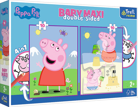 Trefl peppa gris baby maxi god dag, 10 stk., tegneseriefigurer, 2 år